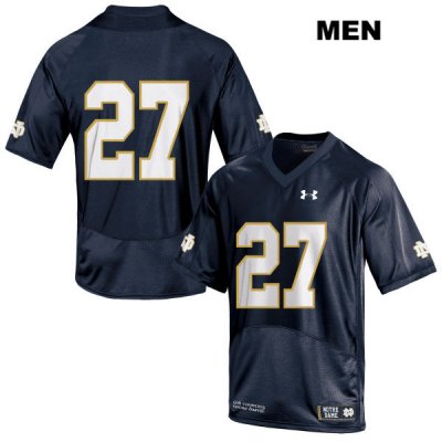 Notre Dame Fighting Irish Men's Arion Shinaver #27 Navy Under Armour No Name Authentic Stitched College NCAA Football Jersey BHT1099TL